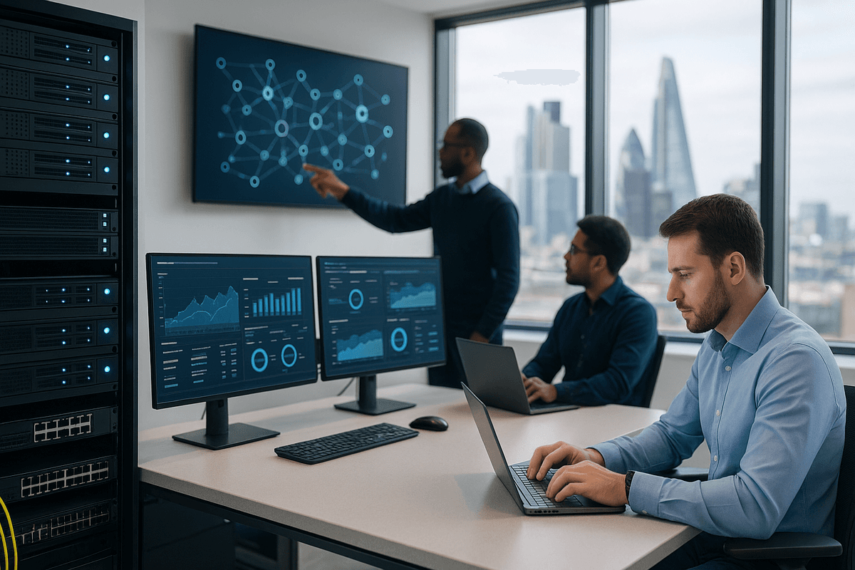 Professional IT Team managing networks