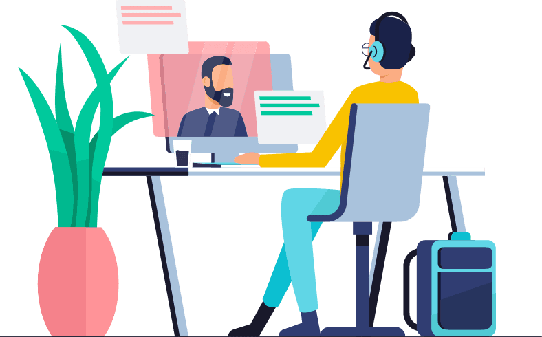 Blue Icon consultant ready to assist with your IT needs